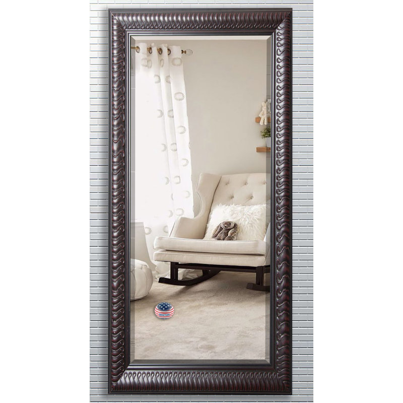 Fleur De Lis Living Rectangle Traditional Beveled Full Length Mirror